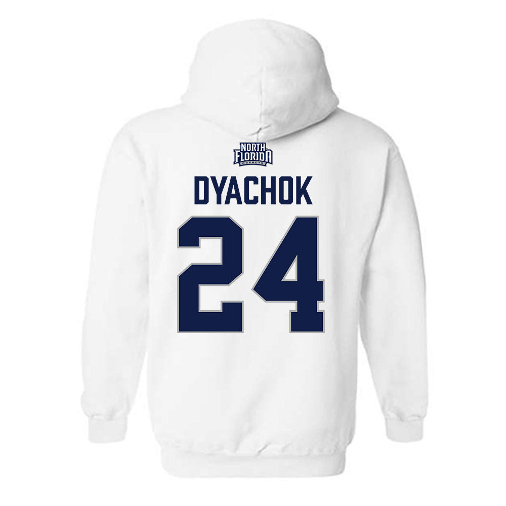 UNF - NCAA Men's Basketball : Nestor Dyachok - Classic Shersey Hooded Sweatshirt-1