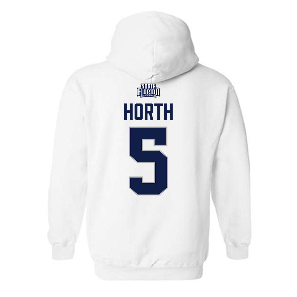 UNF - NCAA Women's Soccer : Skya Horth - Classic Shersey Hooded Sweatshirt-1