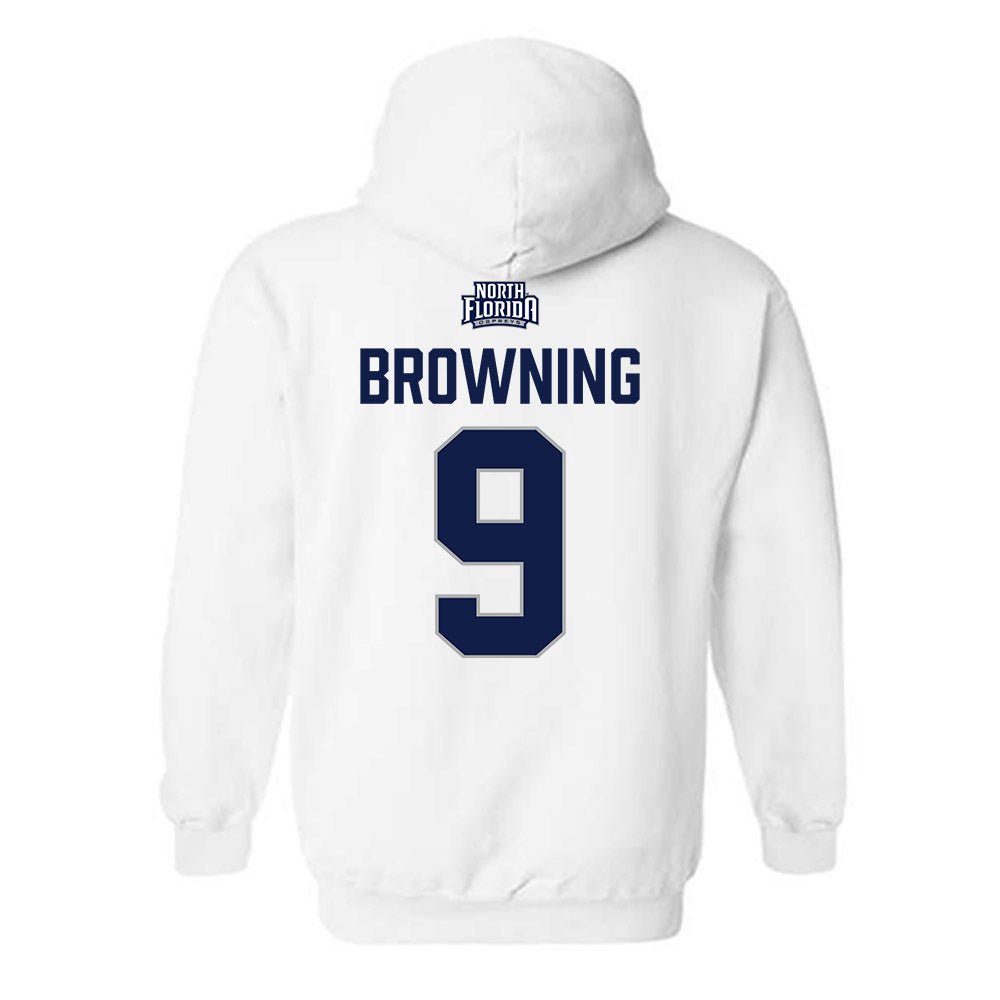 UNF - NCAA Women's Soccer : Chandler Browning - Classic Shersey Hooded Sweatshirt-1