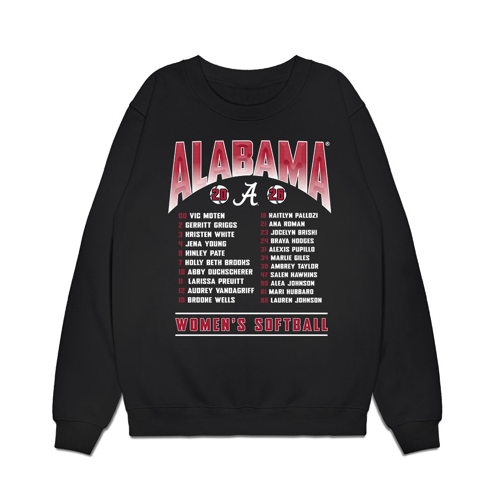 Alabama - NCAA Softball : - Roster List Premium Crewneck Sweatshirt-0
