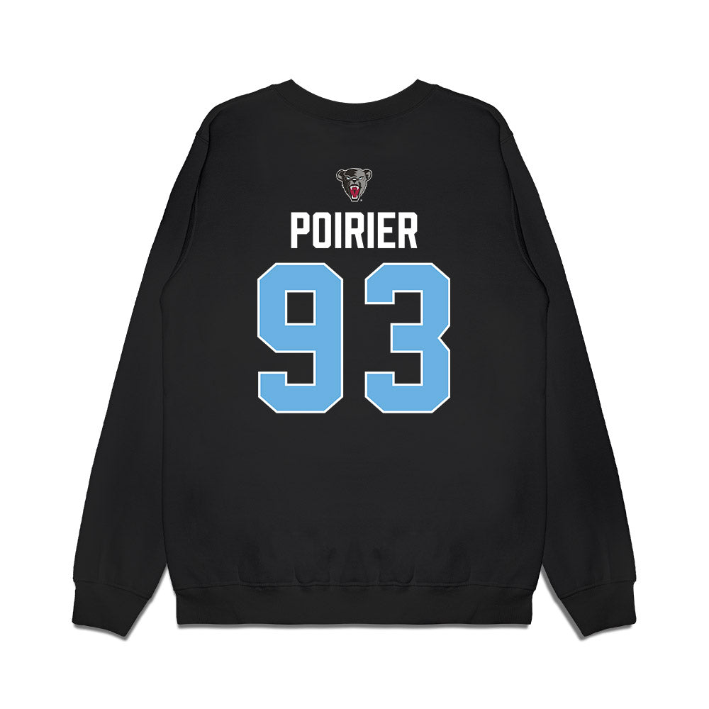 Maine - NCAA Men's Ice Hockey : Justin Poirier - Vintage Hockey Premium Crewneck Sweatshirt-1