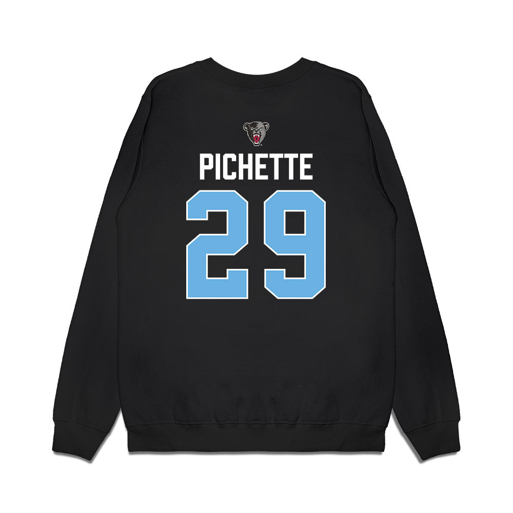 Maine - NCAA Men's Ice Hockey : Thomas Pichette - Vintage Hockey Premium Crewneck Sweatshirt-1