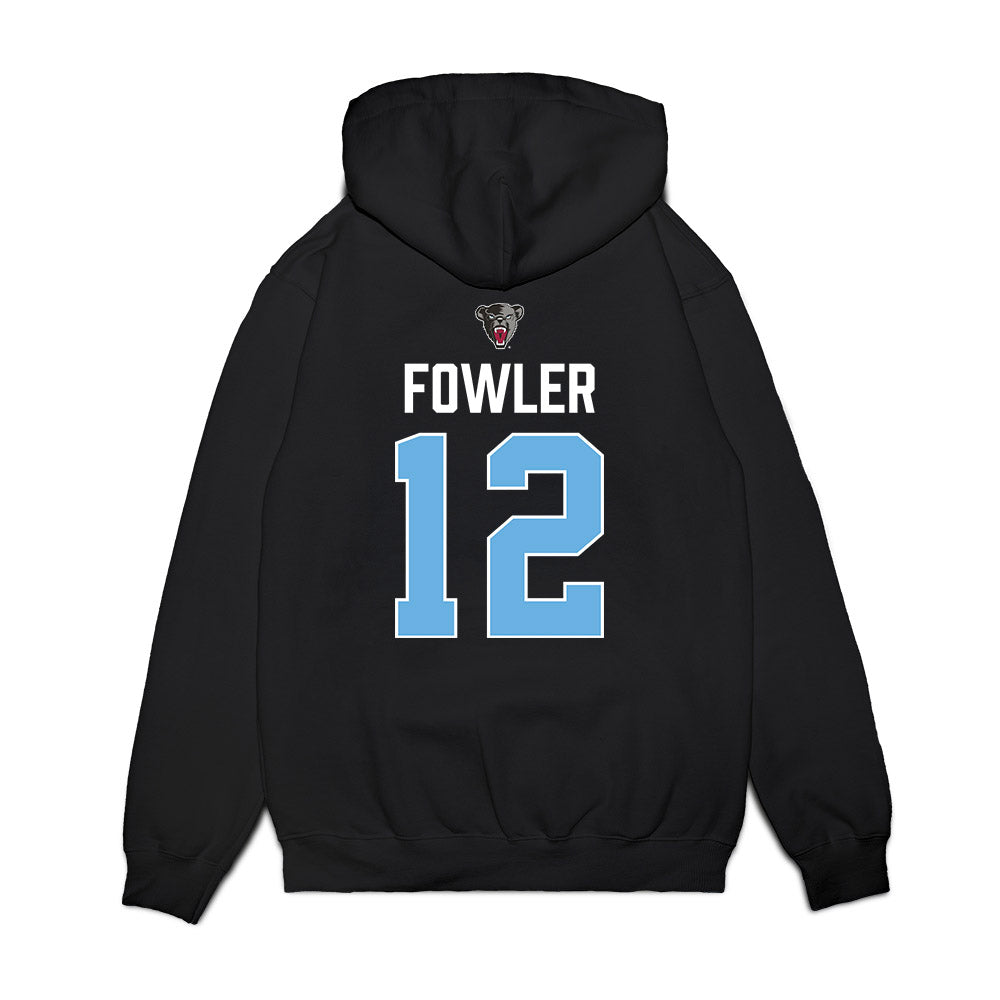 Maine - NCAA Men's Ice Hockey : Owen Fowler - Vintage Hockey Premium Hooded Sweatshirt-1