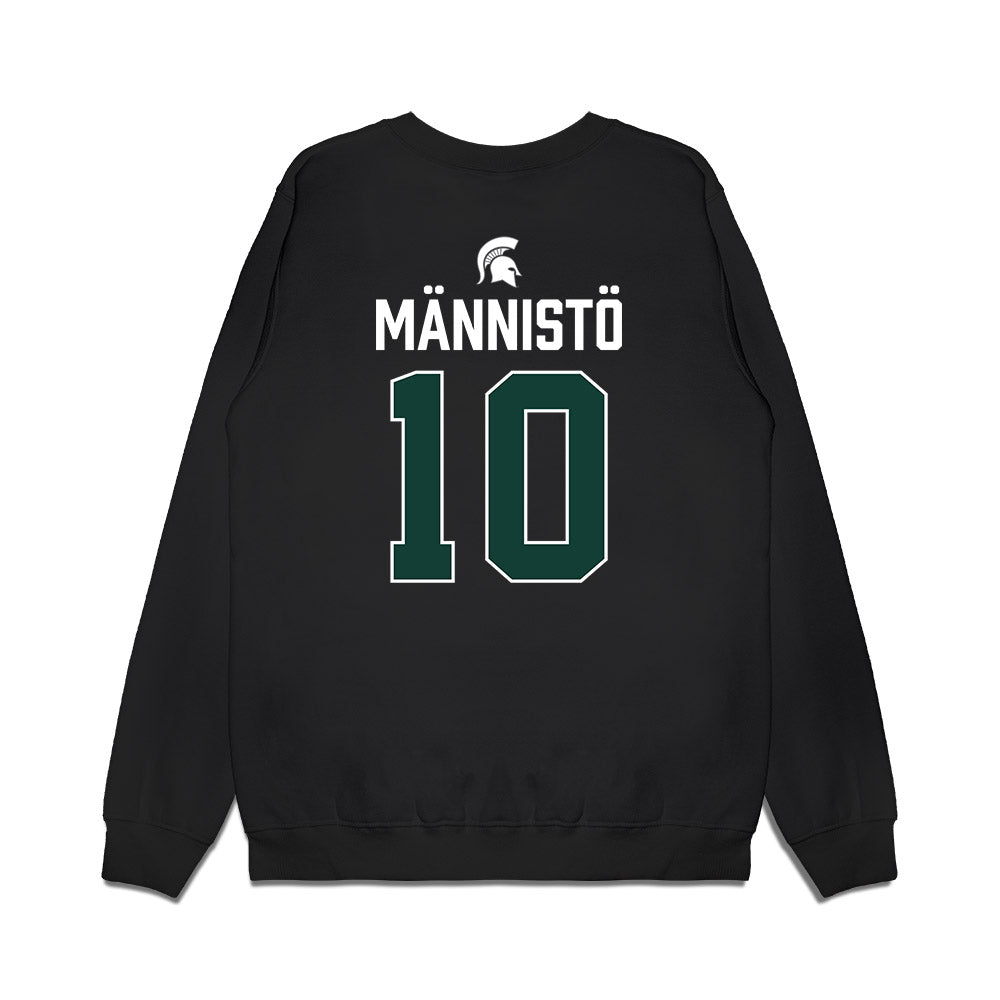 Michigan State - NCAA Men's Ice Hockey : Tommi Männistö - Vintage Premium Crewneck Sweatshirt-1
