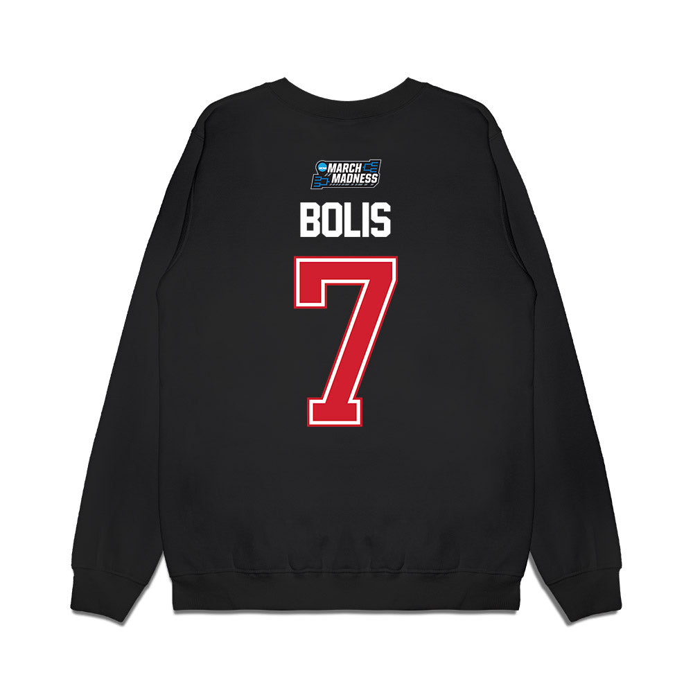 Nebraska - NCAA Men's Basketball : Justin Bolis - NCAA® March Madness® 2026 Premium Crewneck Sweatshirt-1
