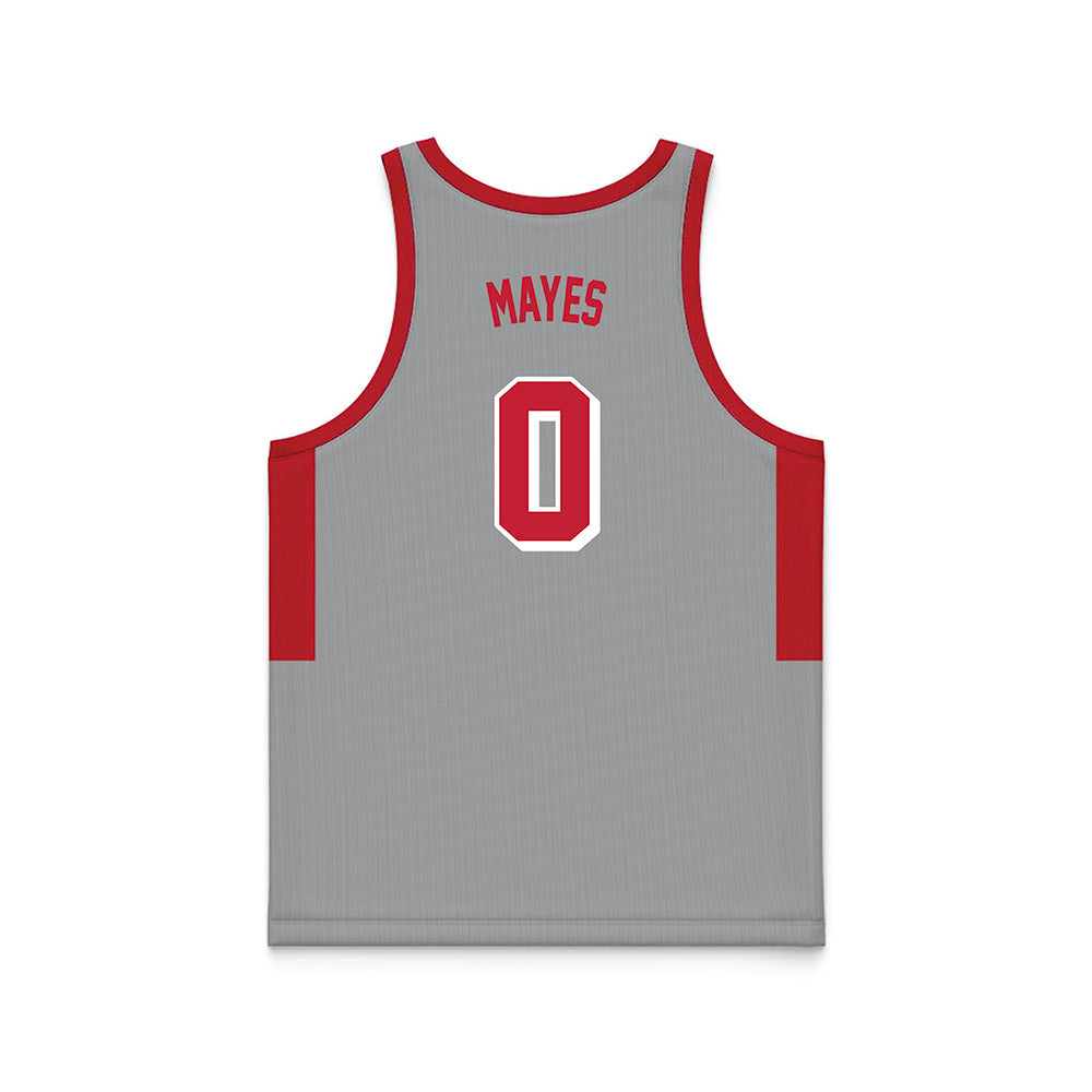 New Mexico - NCAA Men's Basketball : Hudson Mayes - 90's Grey Basketball Jersey-1
