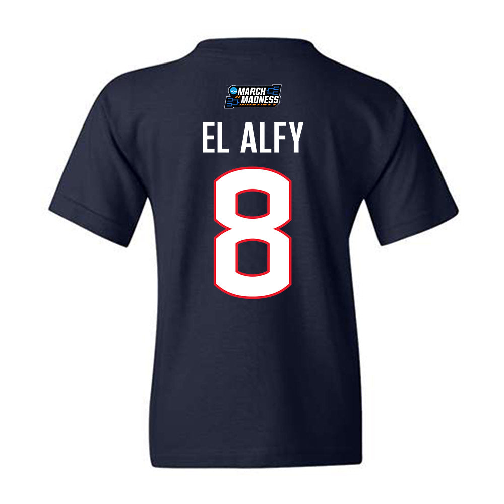 UConn - NCAA Women's Basketball : Jana El Alfy - March Madness Shersey Youth T-Shirt-1