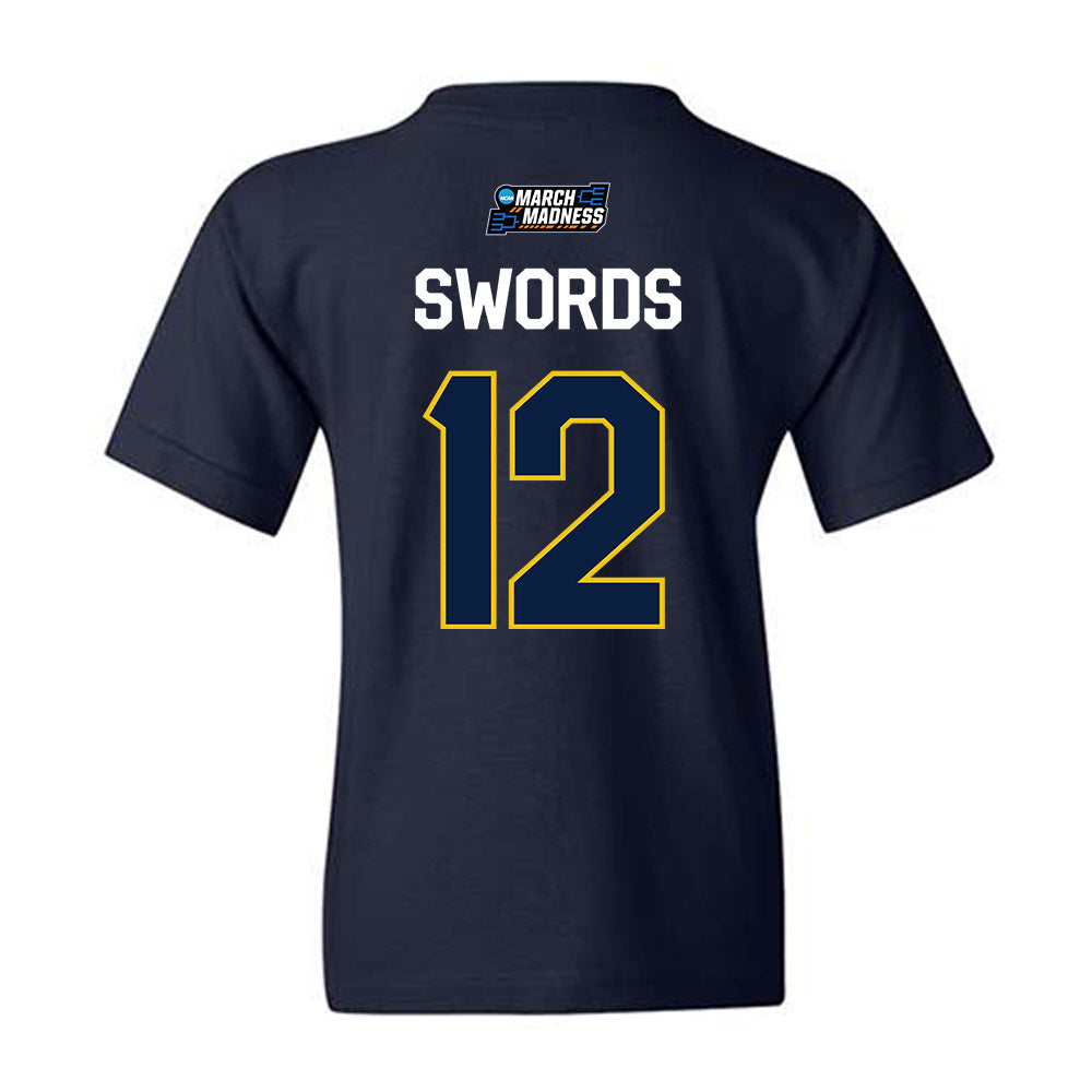 Michigan - NCAA Women's Basketball : Syla Swords - NCAA® March Madness® 2026 Youth T-Shirt-1