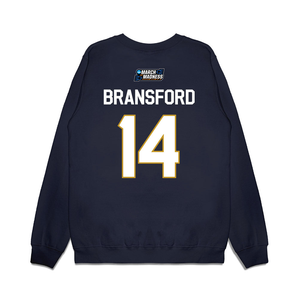 Notre Dame - NCAA Women's Basketball : Kk Bransford - NCAA® March Madness® 2026 Premium Crewneck Sweatshirt-1