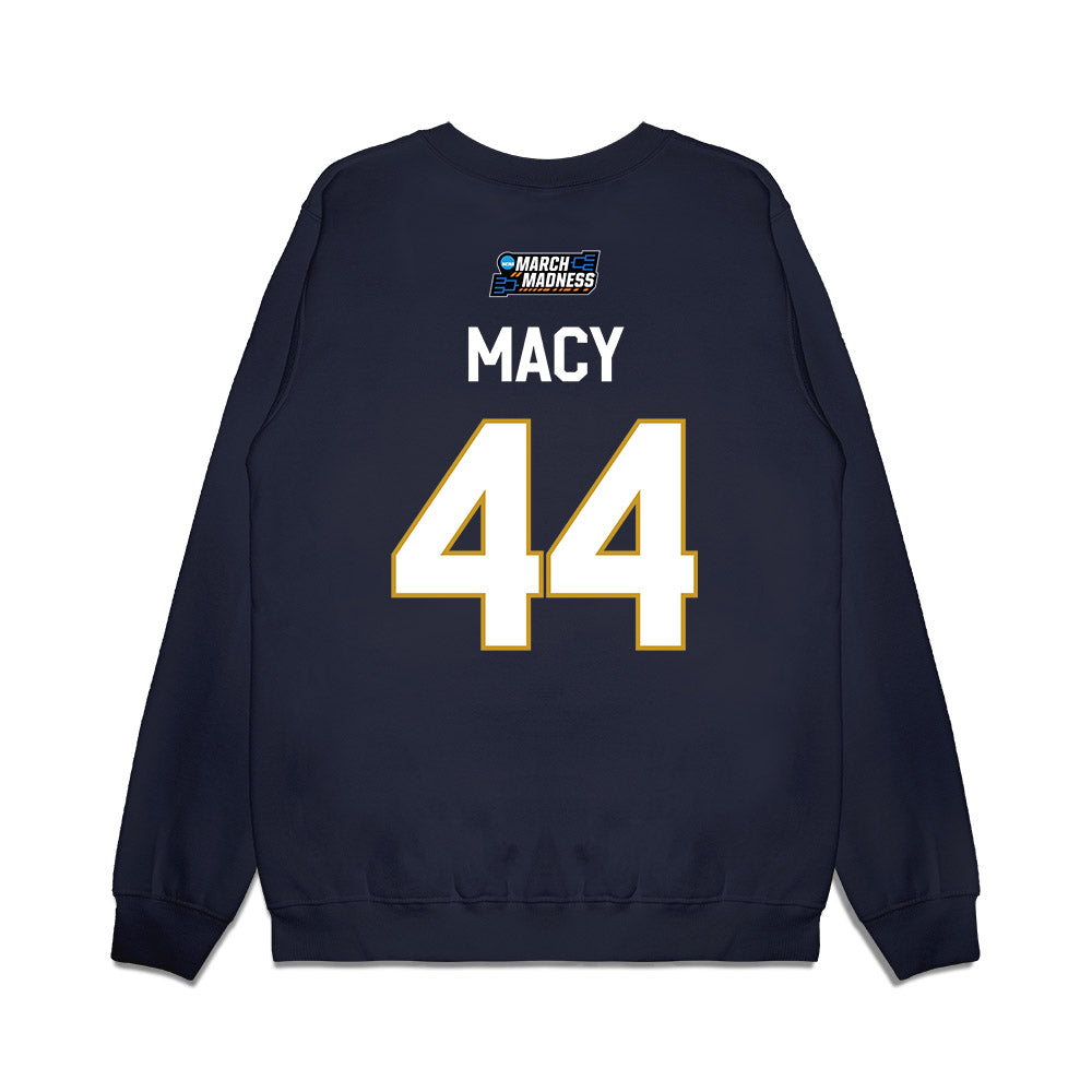 Notre Dame - NCAA Women's Basketball : Leah Macy - NCAA® March Madness® 2026 Premium Crewneck Sweatshirt-1