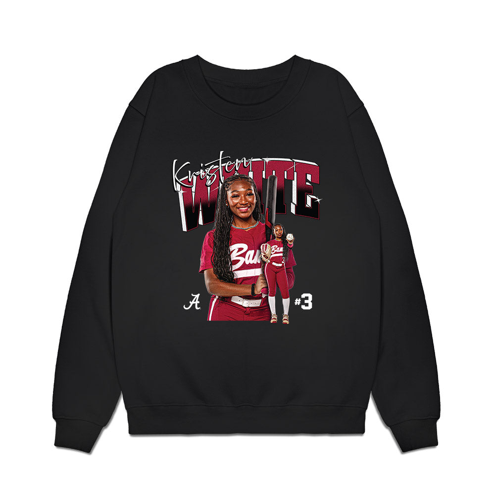Alabama - NCAA Softball : Kristen White - Collage Premium Crewneck Sweatshirt-0