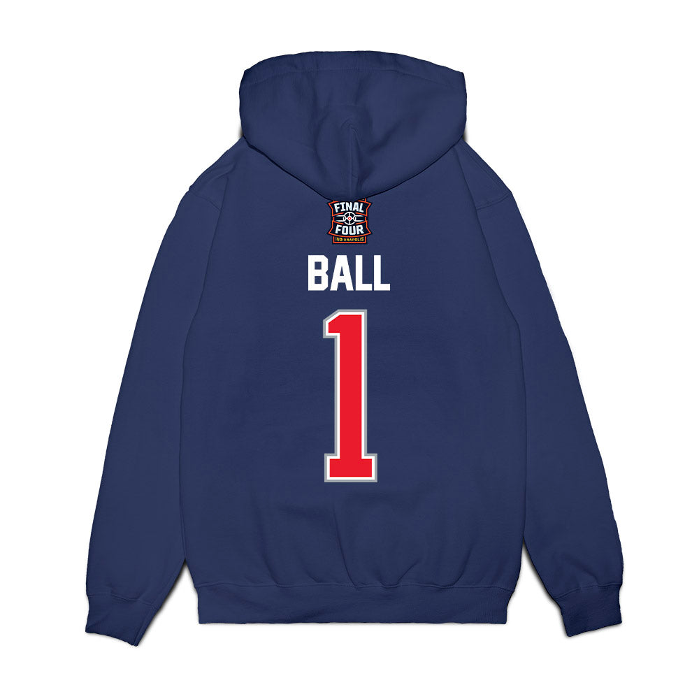 UConn - NCAA Men's Basketball : Solo Ball - Final Four NCAA® March Madness® 2026 Fleece Hooded Sweatshirt-1