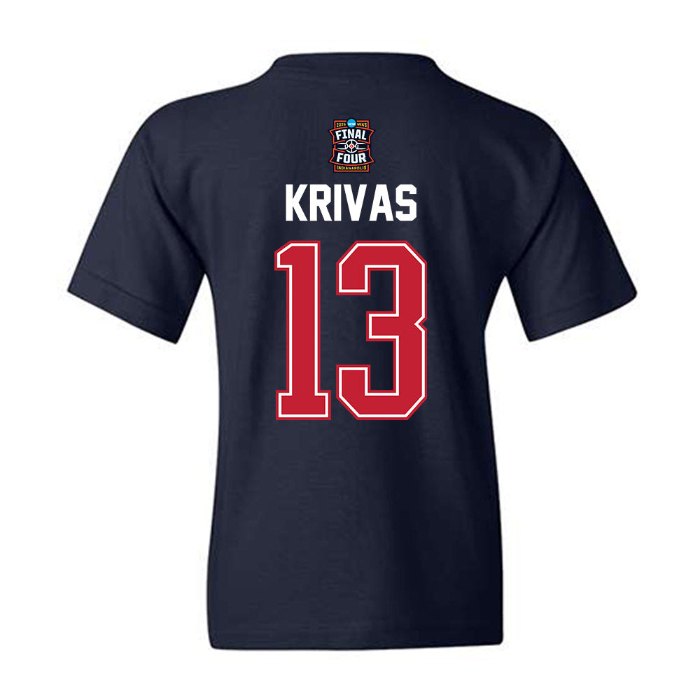 Arizona - NCAA Men's Basketball : Motiejus Krivas - Final Four NCAA® March Madness® 2026 Youth T-Shirt-1