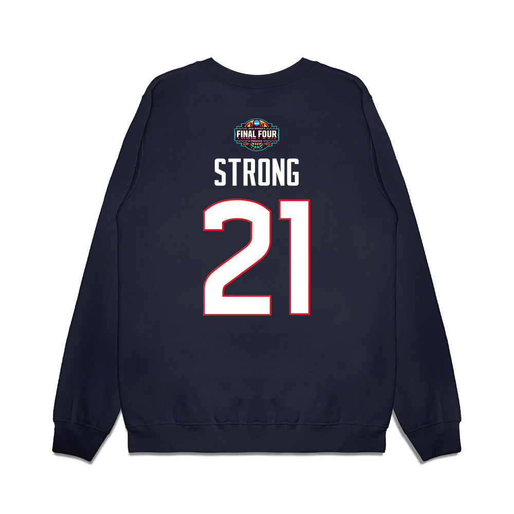 UConn - NCAA Women's Basketball : Sarah Strong - Final Four NCAA® March Madness® 2026 Premium Crewneck Sweatshirt-1