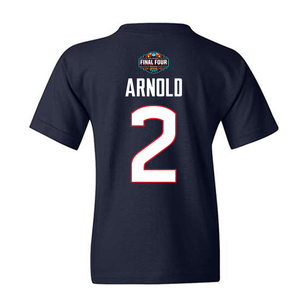 UConn - NCAA Women's Basketball : KK Arnold - Final Four NCAA® March Madness® 2026 Youth T-Shirt-1