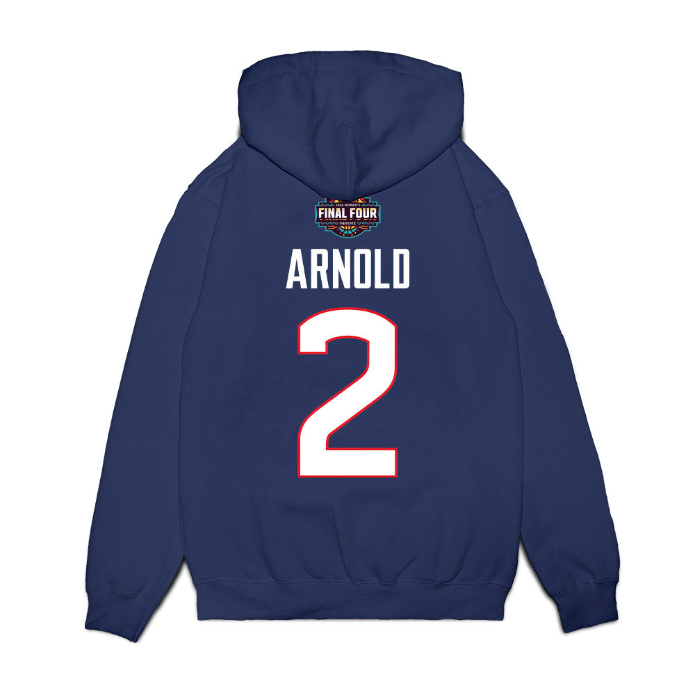 UConn - NCAA Women's Basketball : KK Arnold - Final Four NCAA® March Madness® 2026 Fleece Hooded Sweatshirt-1