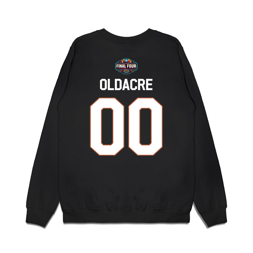 Texas - NCAA Women's Basketball : Kyla Oldacre - Final Four NCAA® March Madness® 2026 Premium Crewneck Sweatshirt-1