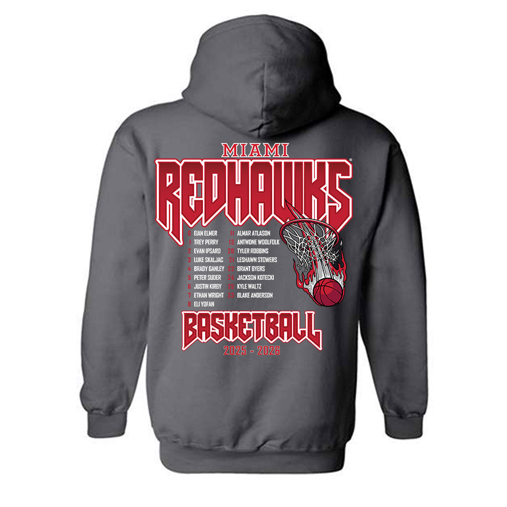 Miami - NCAA Men's Basketball : - Roster List Hooded Sweatshirt-1
