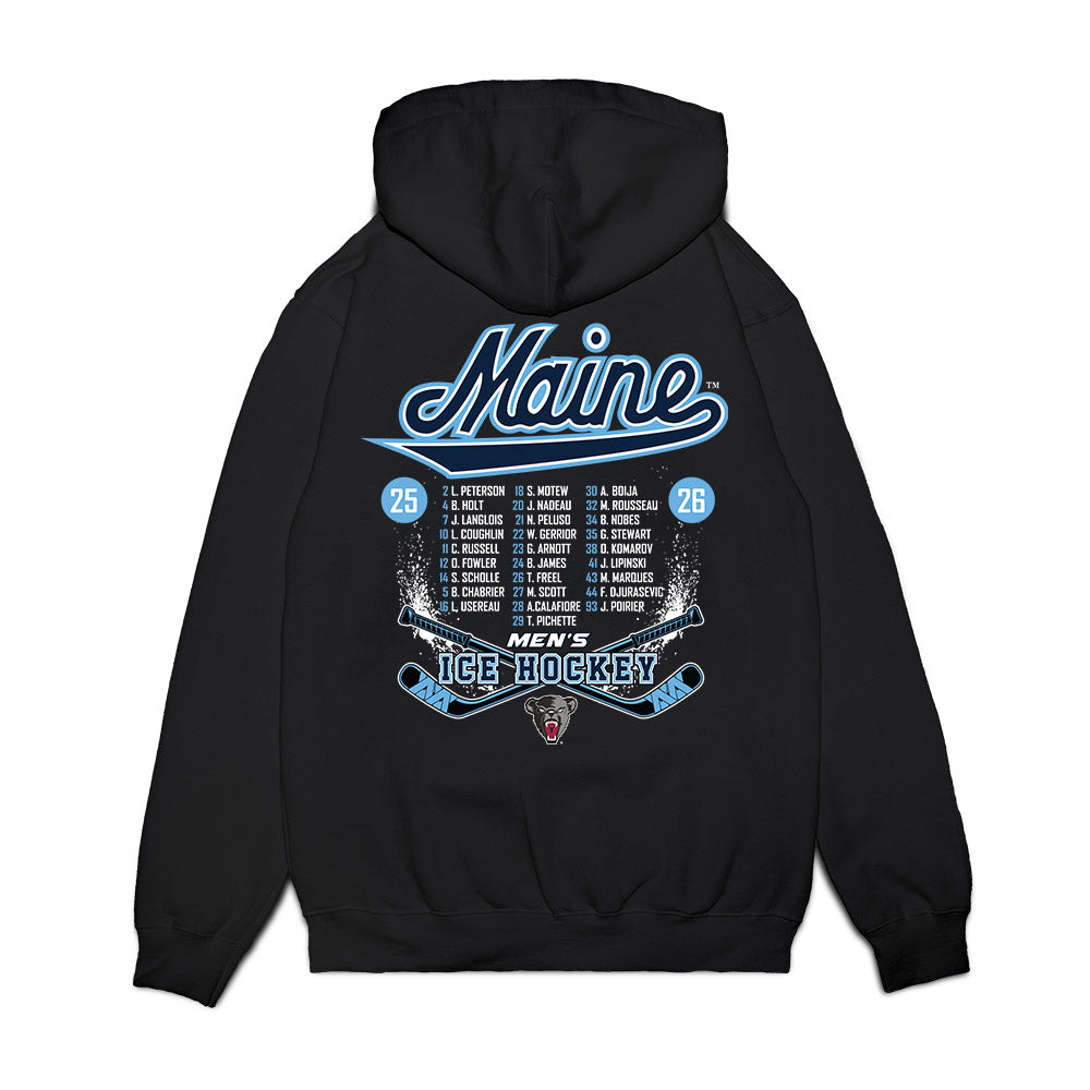 Maine - NCAA Men's Ice Hockey : Roster Premium Hooded Sweatshirt-1