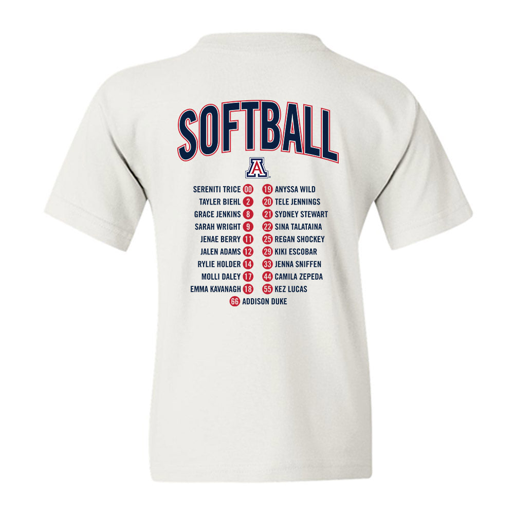 Arizona - NCAA Softball : - Roster List Youth T-Shirt-1