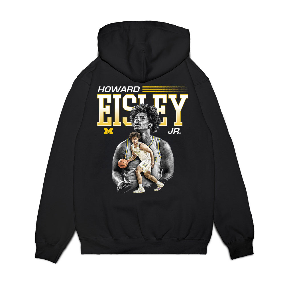 Michigan - NCAA Men's Basketball : Howard Eisley Jr - Collage Premium Hooded Sweatshirt-1