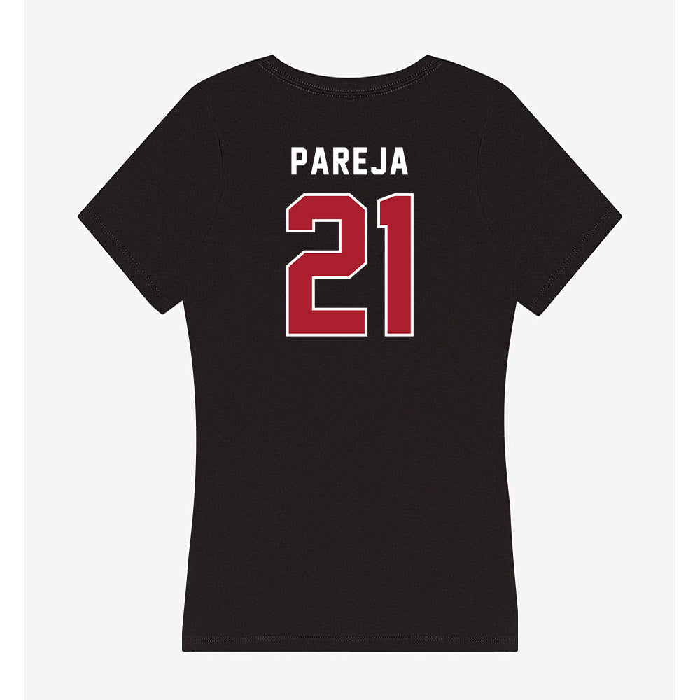 Barry - NCAA Women's Basketball : Paola Pareja - Classic Shersey Women's V-Neck T-Shirt-1