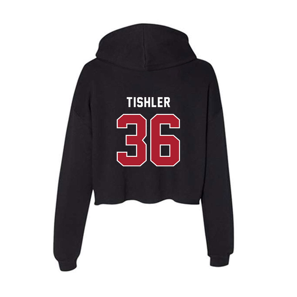 Barry - NCAA Women's Soccer : Tatum Tishler - Classic Shersey Women's Crop Fleece Hooded Sweatshirt-1