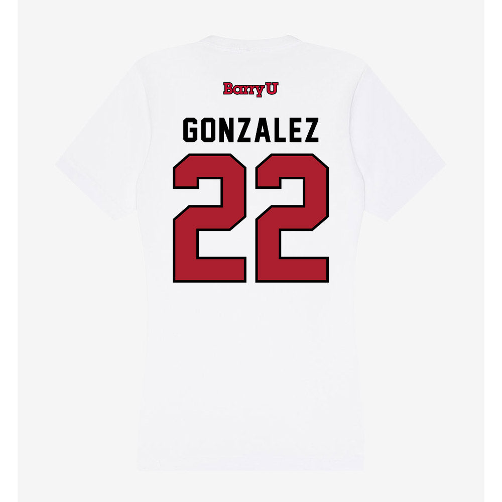 Barry - NCAA Men's Volleyball : Julian Gonzalez - Classic Shersey Women's V-Neck T-Shirt-1