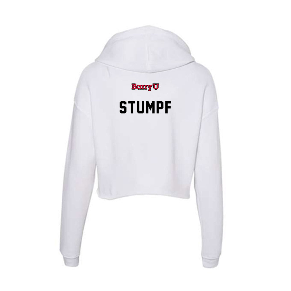 Barry - NCAA Men's Cross Country : Robbie Stumpf - Classic Shersey Women's Crop Fleece Hooded Sweatshirt-1