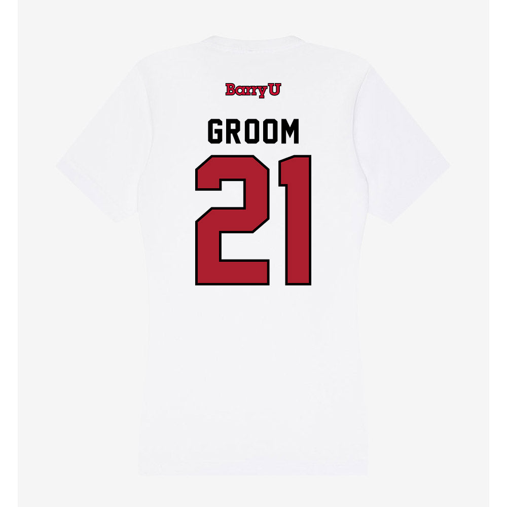 Barry - NCAA Women's Volleyball : Mia Groom - Classic Shersey Women's V-Neck T-Shirt-1