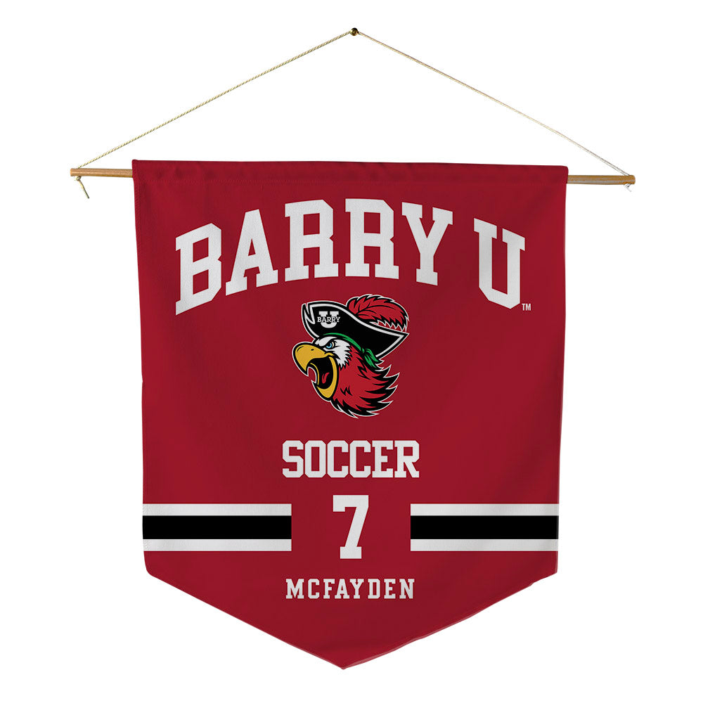 Barry - NCAA Women's Soccer : Alyna McFayden - Pennant - 18" x 21"-0