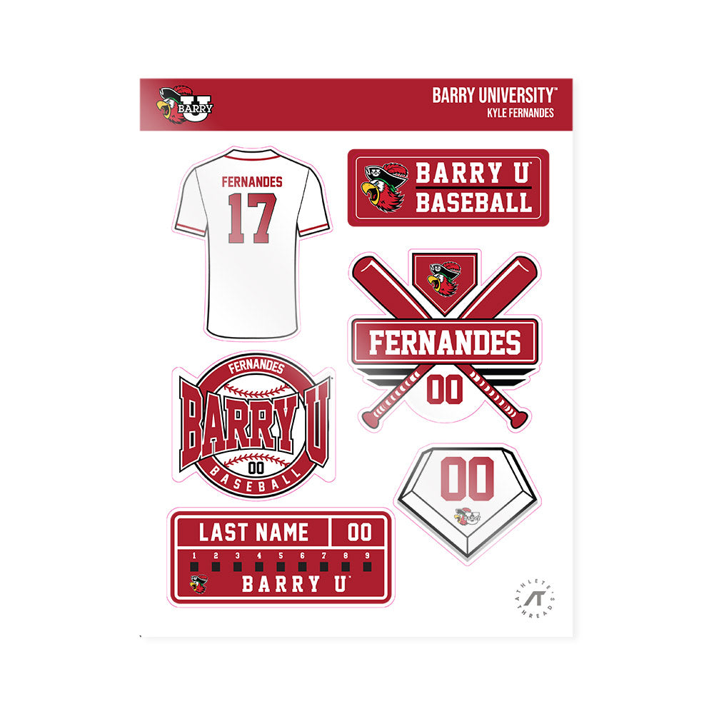 Barry - NCAA Baseball : Kyle Fernandes - Sticker Sheet-0
