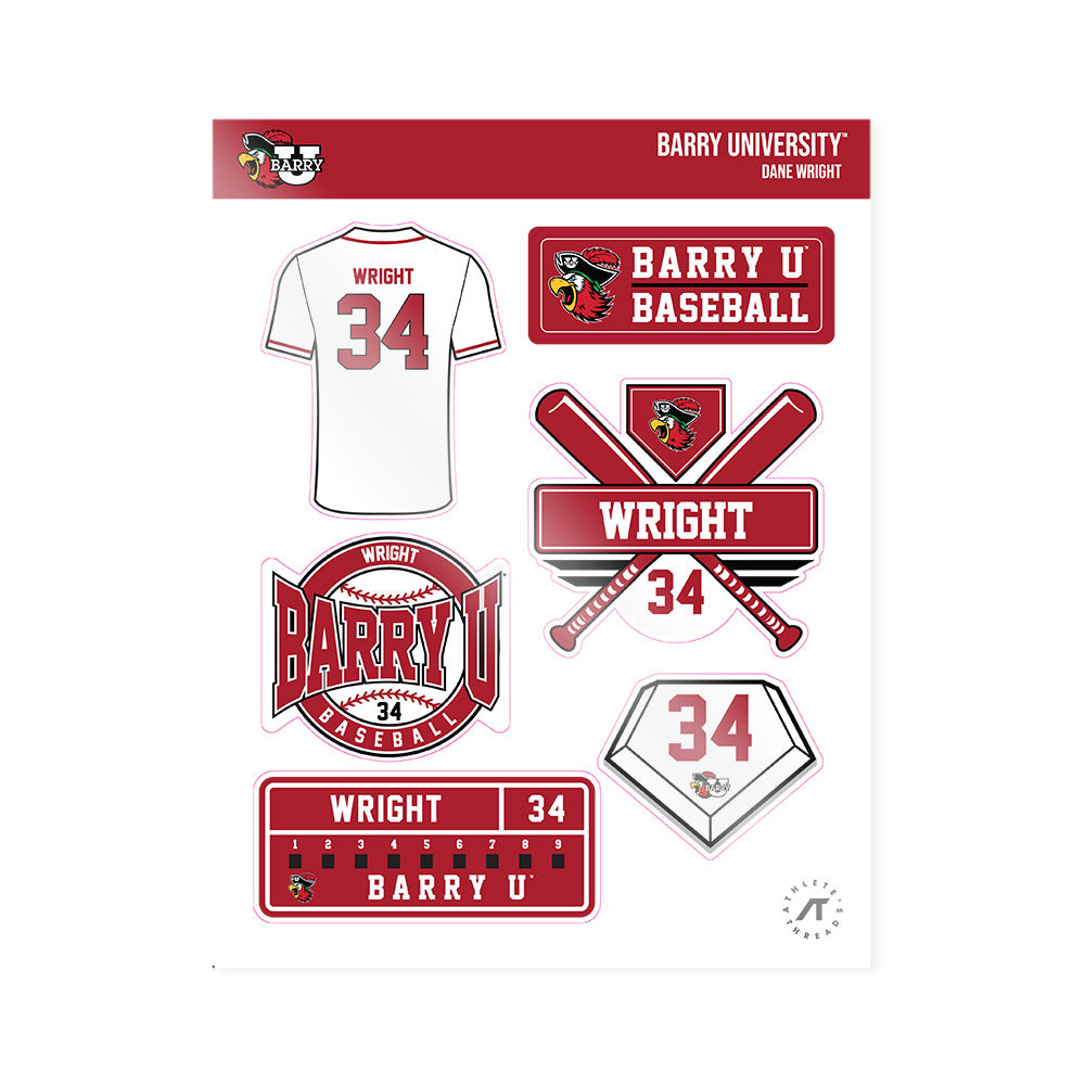 Barry - NCAA Baseball : Dane Wright - Sticker Sheet-0