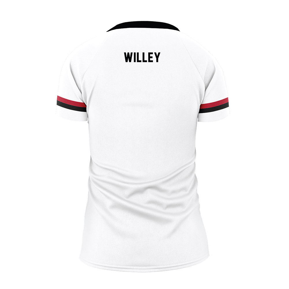 Barry - NCAA Women's Volleyball : Sarah Willey - White Volleyball Jersey-1