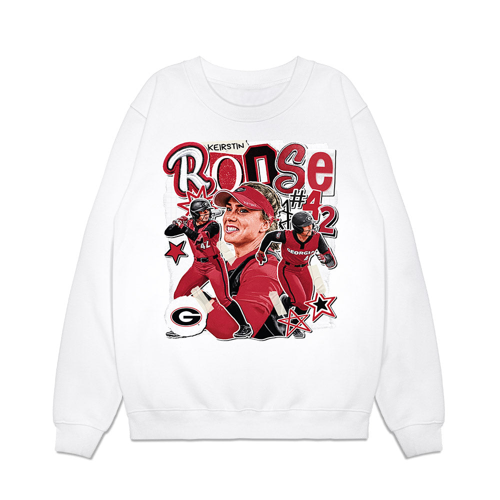Georgia - NCAA Softball : Keirstin Roose - Cutout Collage Premium Crewneck Sweatshirt-0