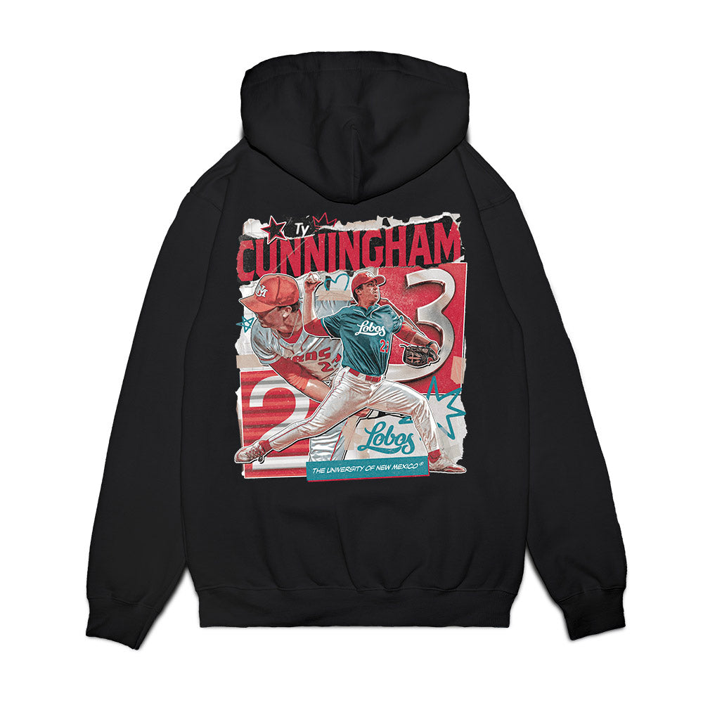New Mexico - NCAA Baseball : Ty Cunningham - Collage Premium Hooded Sweatshirt-1