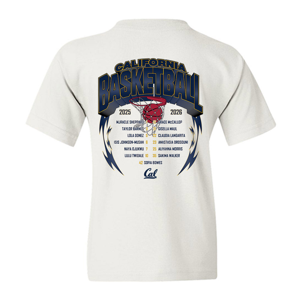 UC Berkeley - NCAA Women's Basketball : - Roster Youth T-Shirt-1
