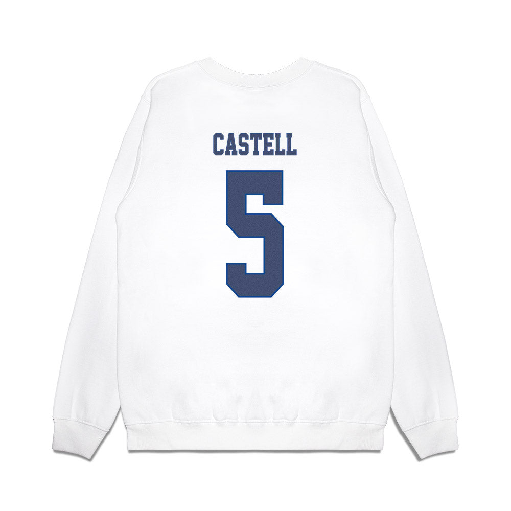 Kentucky - NCAA Football : Jordan Castell - Denim Shersey Premium Crewneck Sweatshirt-1
