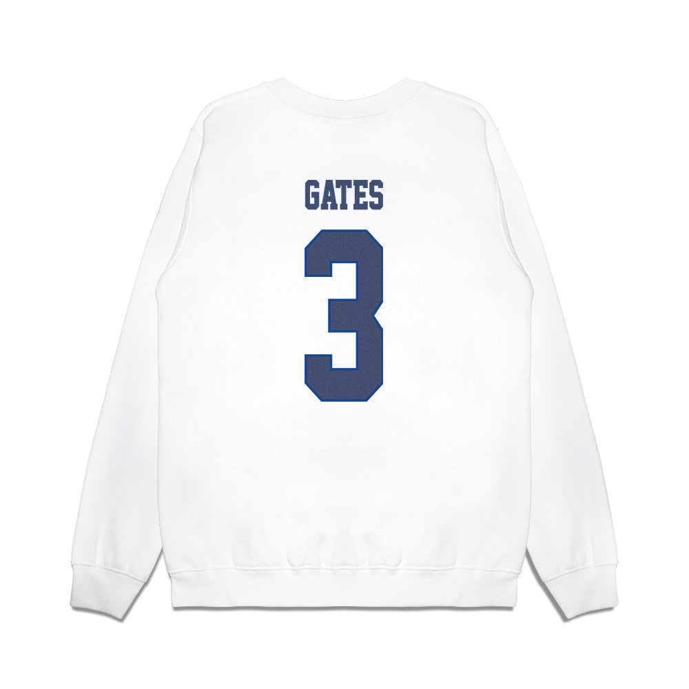 Kentucky - NCAA Football : Aaron Gates - Denim Shersey Premium Crewneck Sweatshirt-1