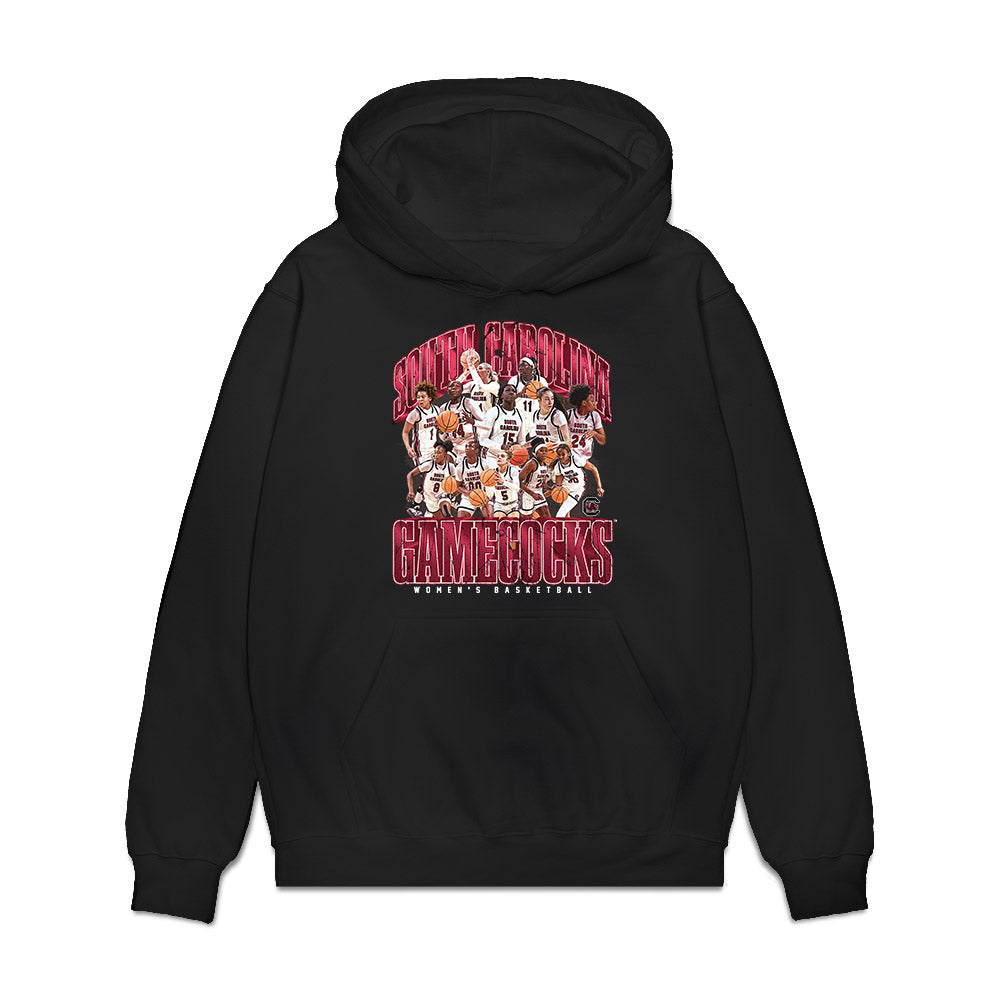 South Carolina - NCAA Women's Basketball : - Team Collage Premium Hooded Sweatshirt-0