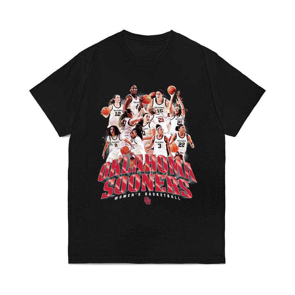 Oklahoma - NCAA Women's Basketball : 25-26 Team Collage Comfort Colors T-Shirt-0