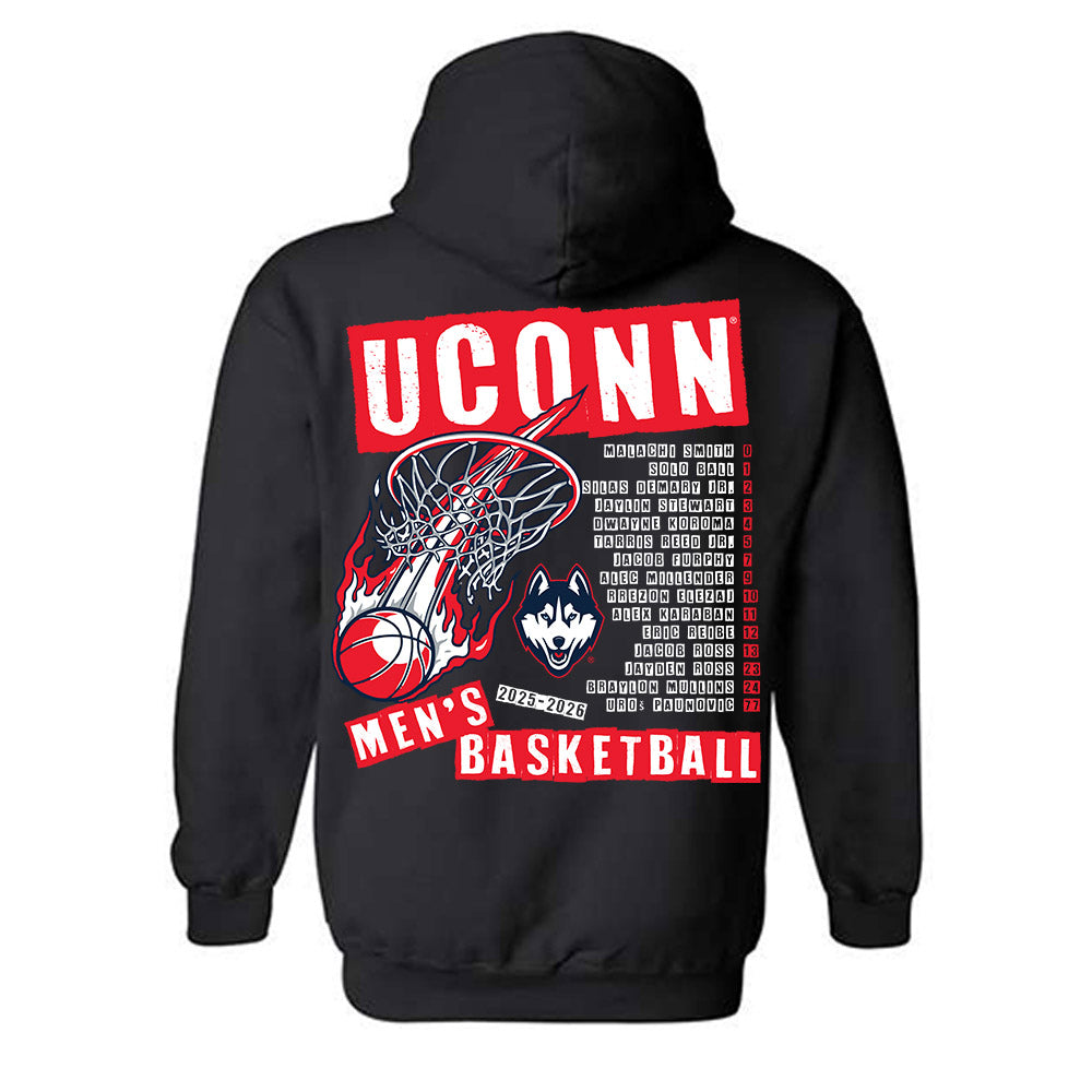 UConn - NCAA Men's Basketball : - 25-26 Roster Hooded Sweatshirt-1