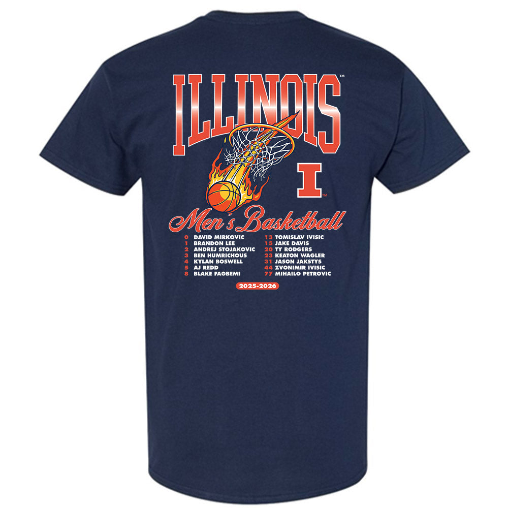 Illinois - NCAA Men's Basketball : - 25-26 Roster T-Shirt-1