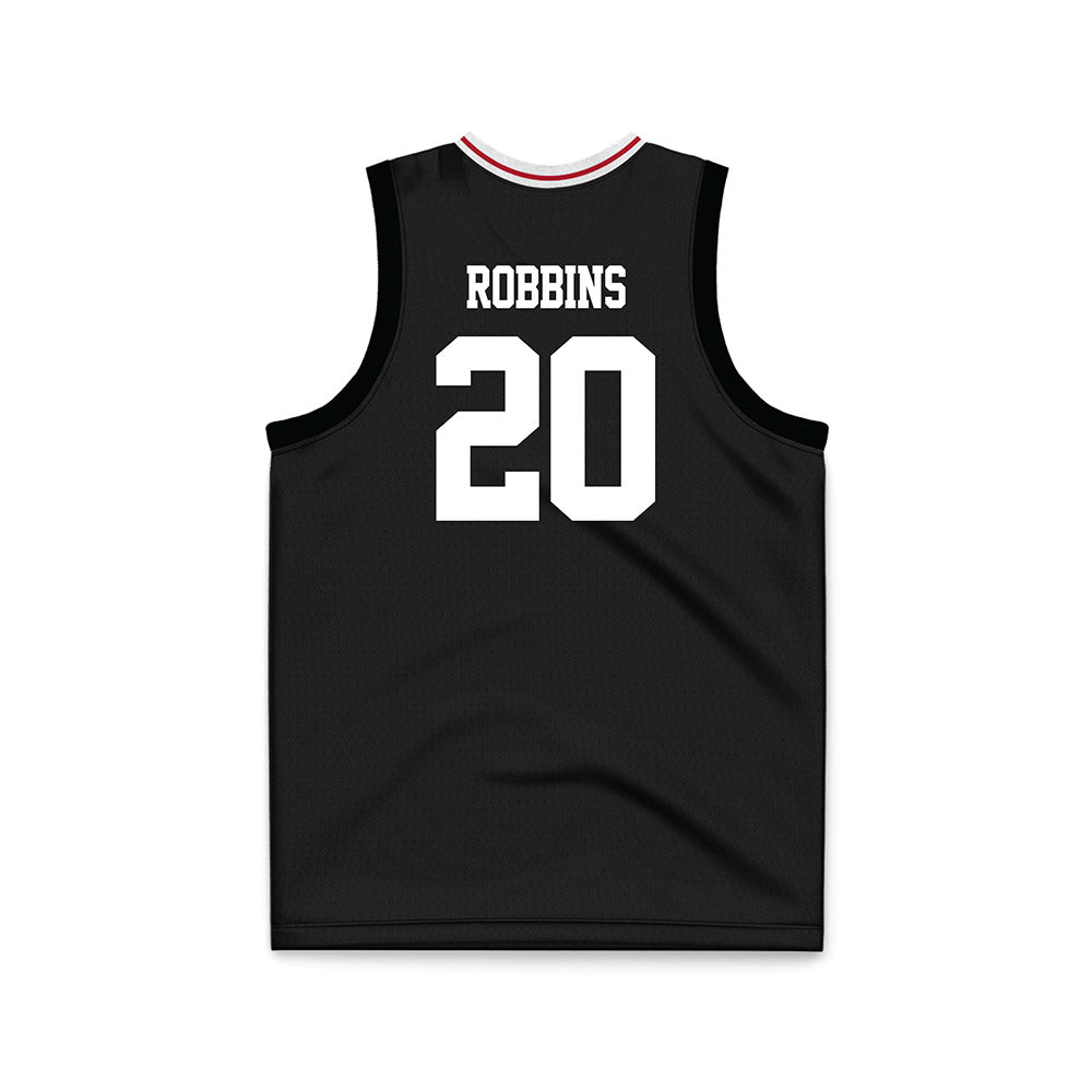 Miami of Ohio - NCAA Men's Basketball : Tyler Robbins - Black Basketball Jersey-1