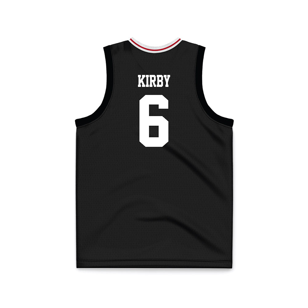 Miami of Ohio - NCAA Men's Basketball : Justin Kirby - Black Basketball Jersey-1