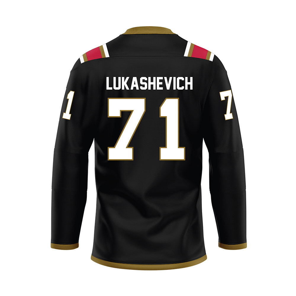 Miami of Ohio - NCAA Men's Ice Hockey : Vladislav Lukashevich - Black Hockey Jersey-1