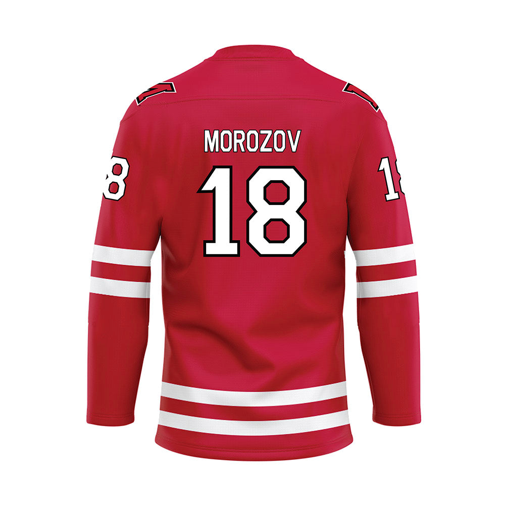 Miami of Ohio - NCAA Men's Ice Hockey : Ilia Morozov - Red Hockey Jersey-1