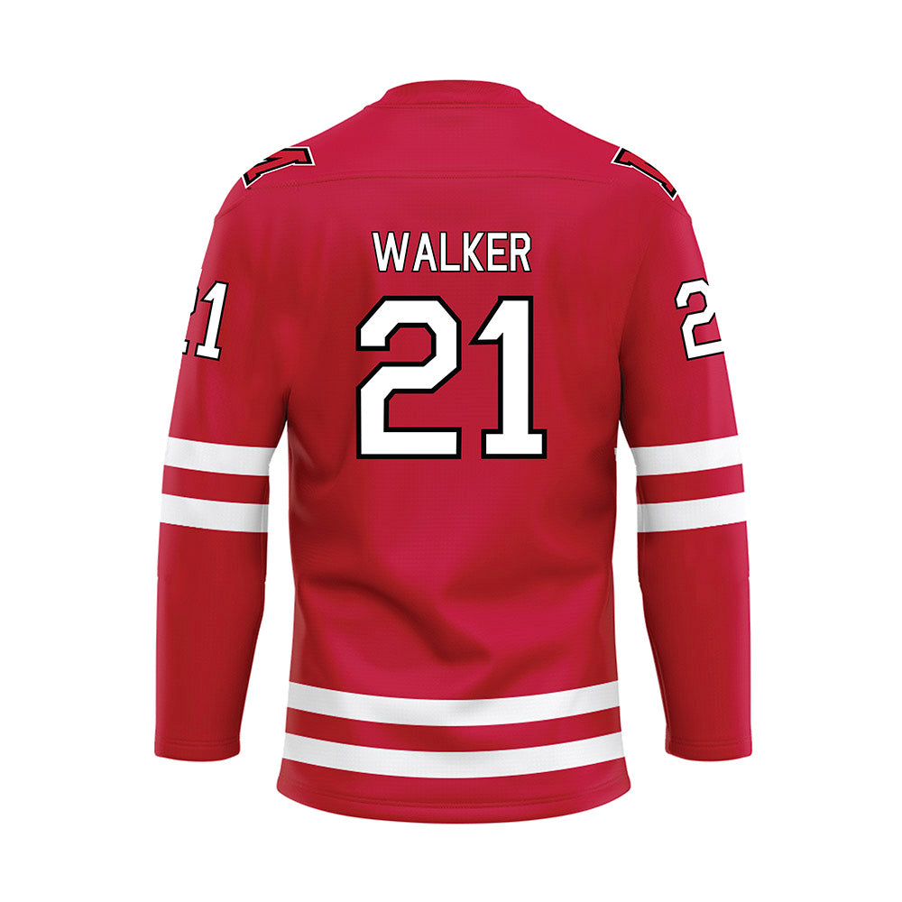 Miami of Ohio - NCAA Men's Ice Hockey : Bradley Walker - Red Hockey Jersey-1