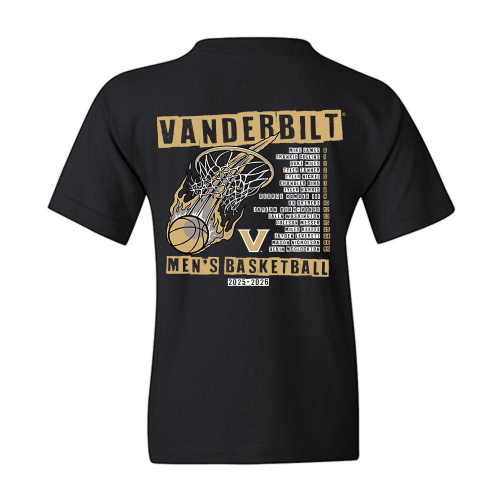 Vanderbilt - NCAA Men's Basketball : - 25-26 Roster Youth T-Shirt-1