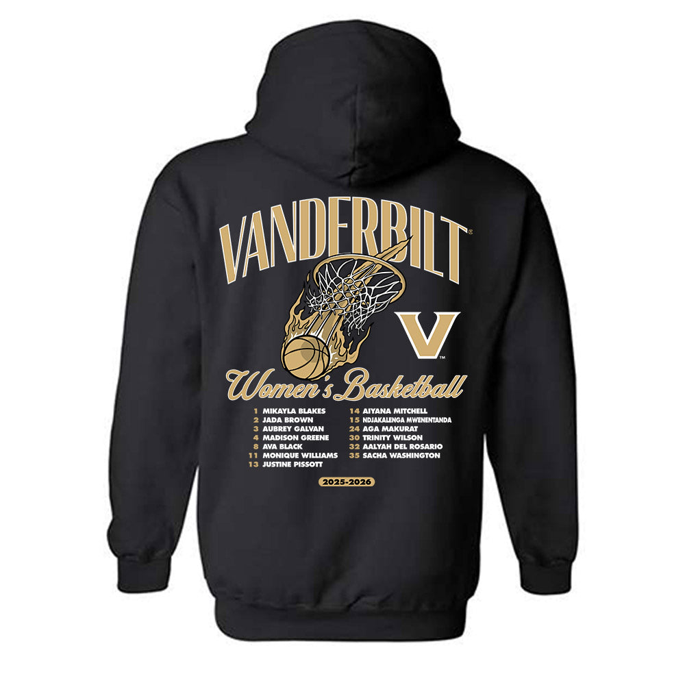 Vanderbilt - NCAA Women's Basketball : - 25-26 Roster Hooded Sweatshirt-1